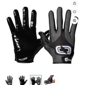 Youth Cutter Black and Gray Gloves